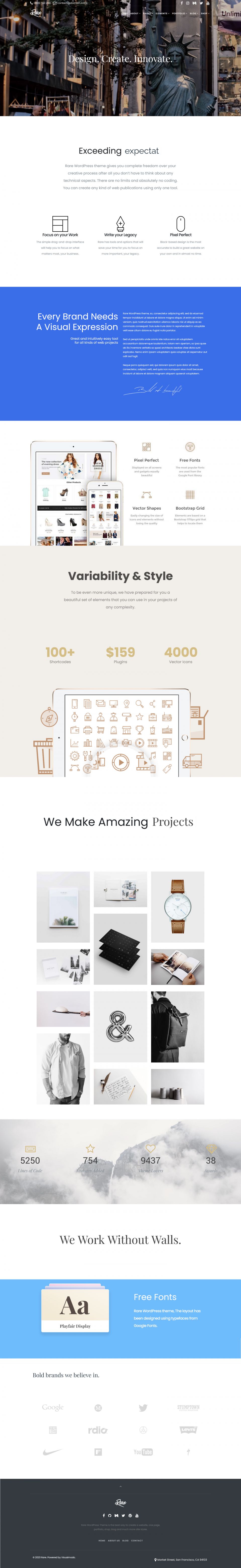 WordPress template Visualmodo Rare