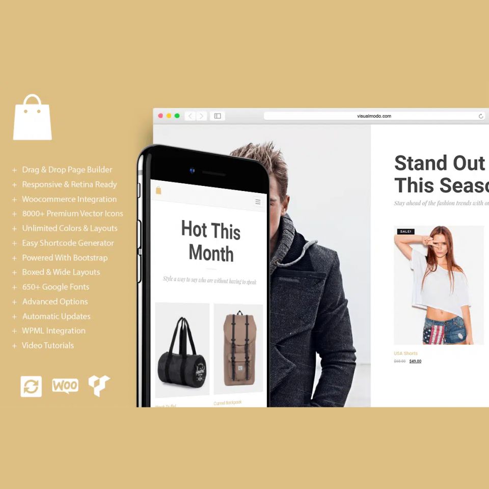 WordPress template Visualmodo Seller