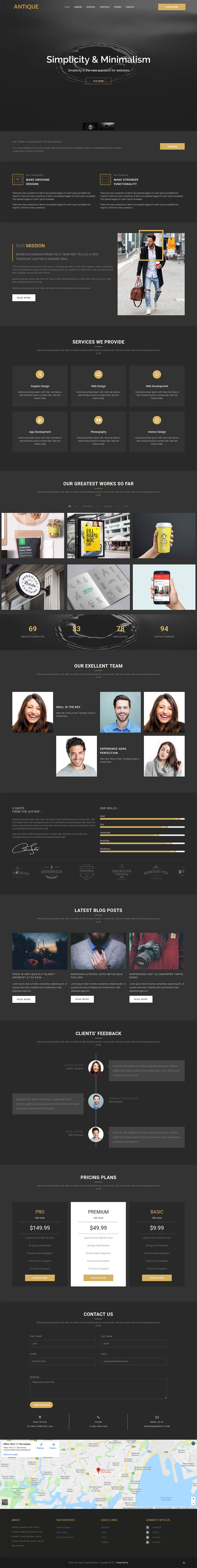 Template WarpTheme Antique Pro WordPress template WarpTheme Antique Pro
