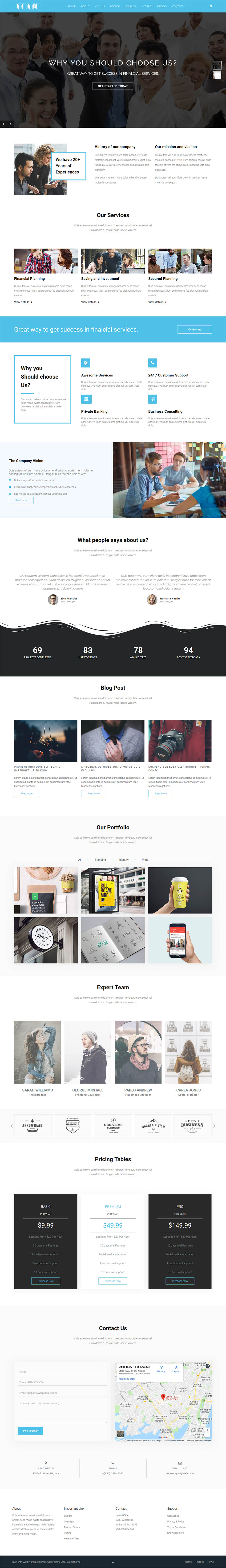 WordPress template WarpTheme Folio Pro