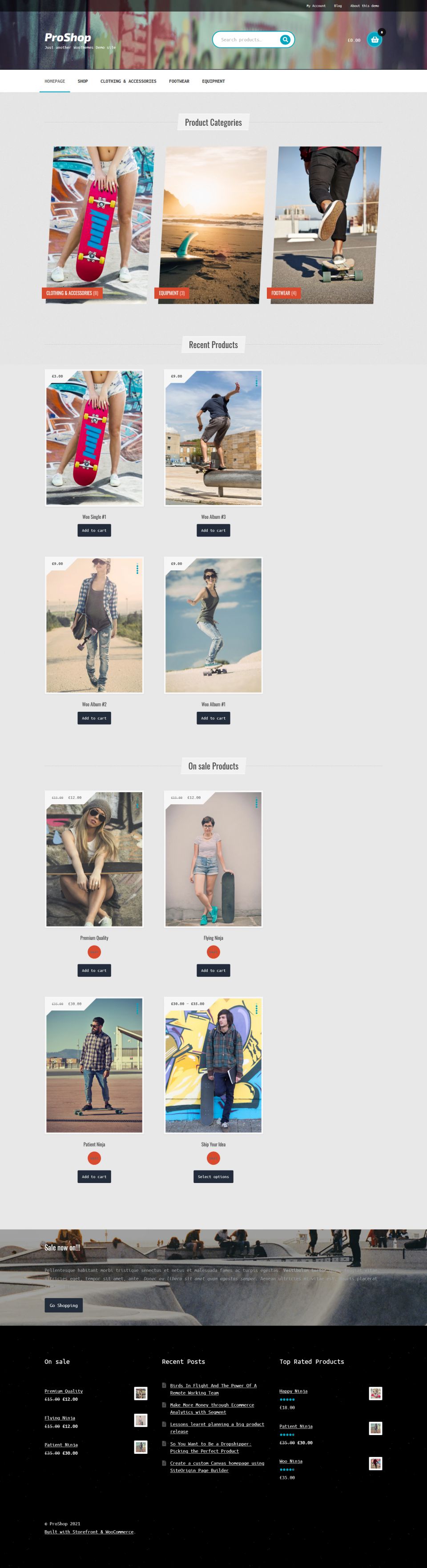 WordPress template WooCommerce ProShop