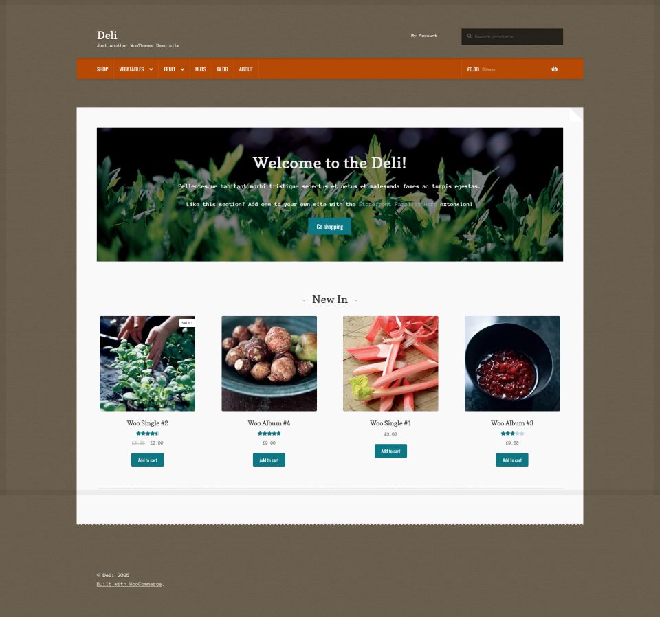 WordPress template WooCommerce Themes Storefront Deli