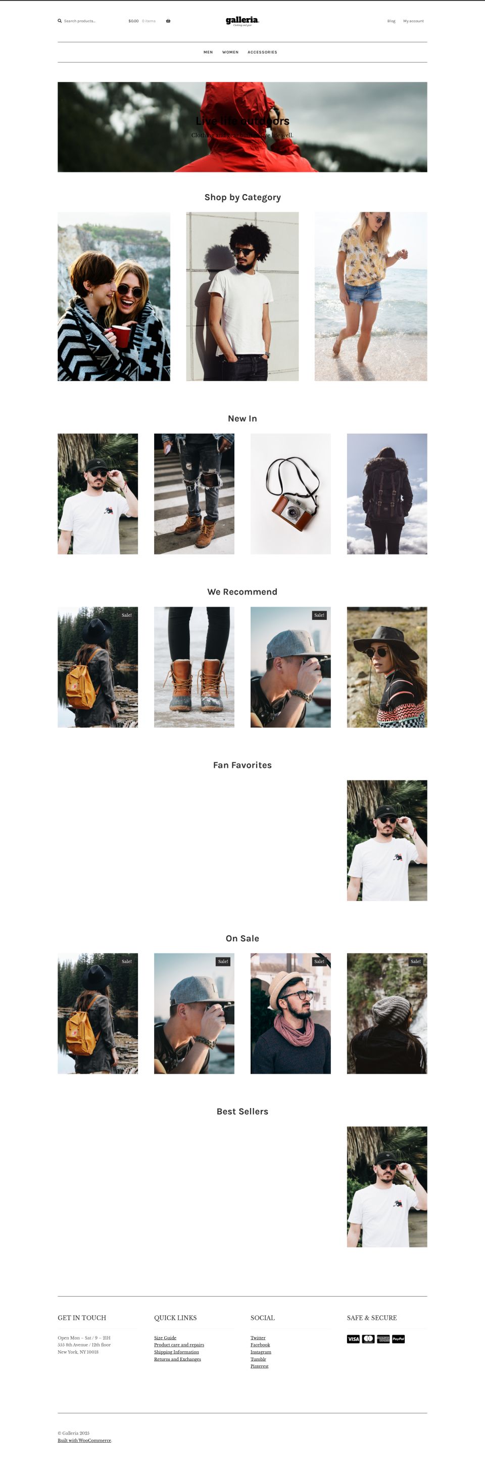 Template WooCommerce Galleria WordPress template WooCommerce Galleria