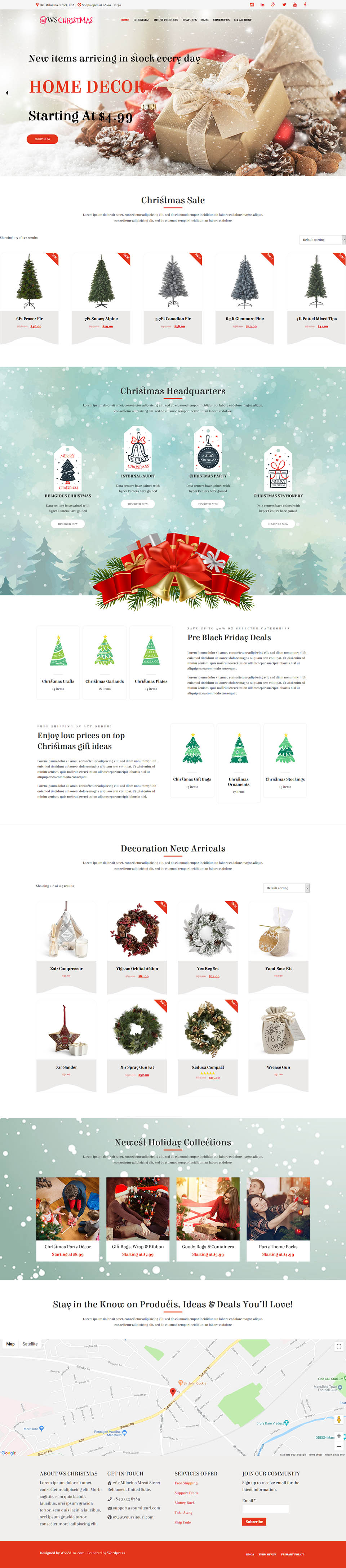 WordPress template WooSkins Christmas