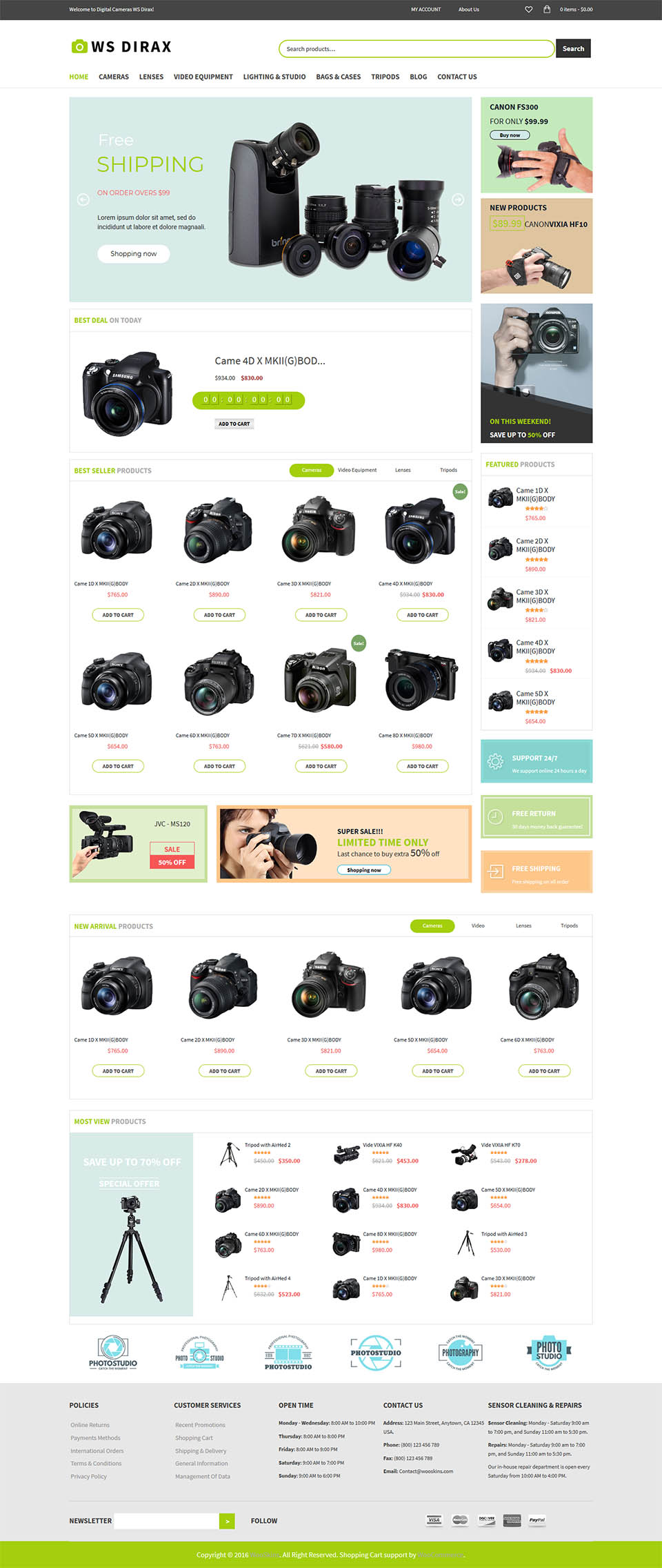 WordPress template WooSkins Dirax
