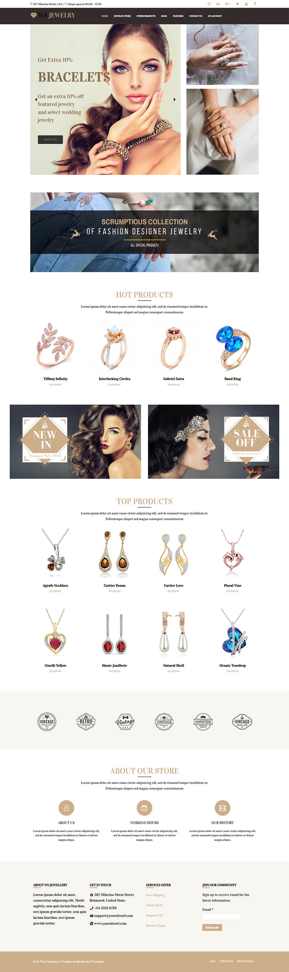 WordPress template WooSkins Jewelry