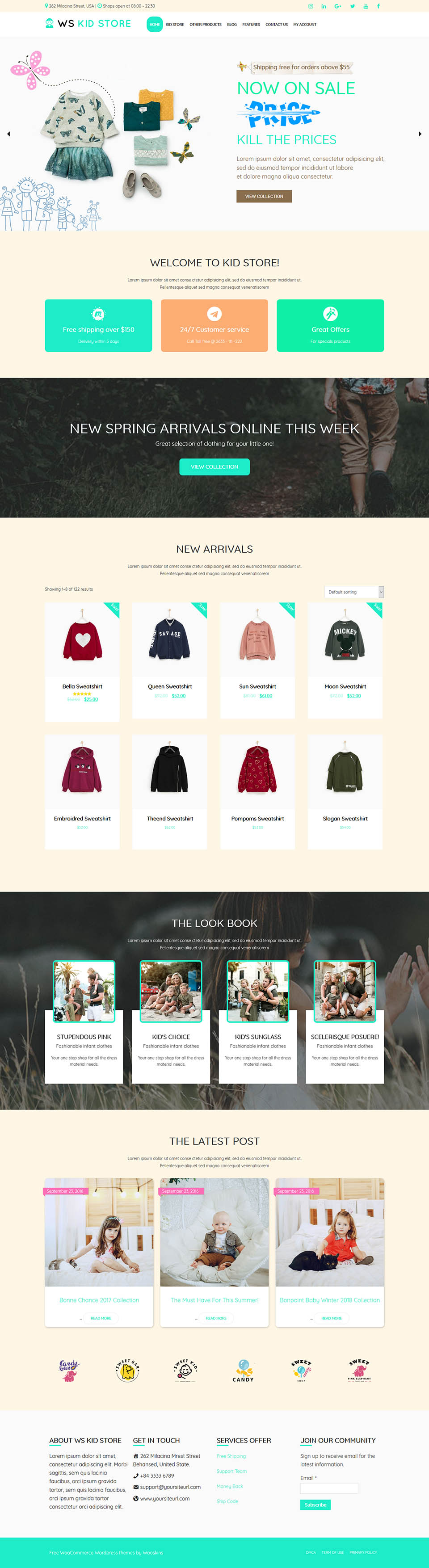 WordPress template WooSkins Kid