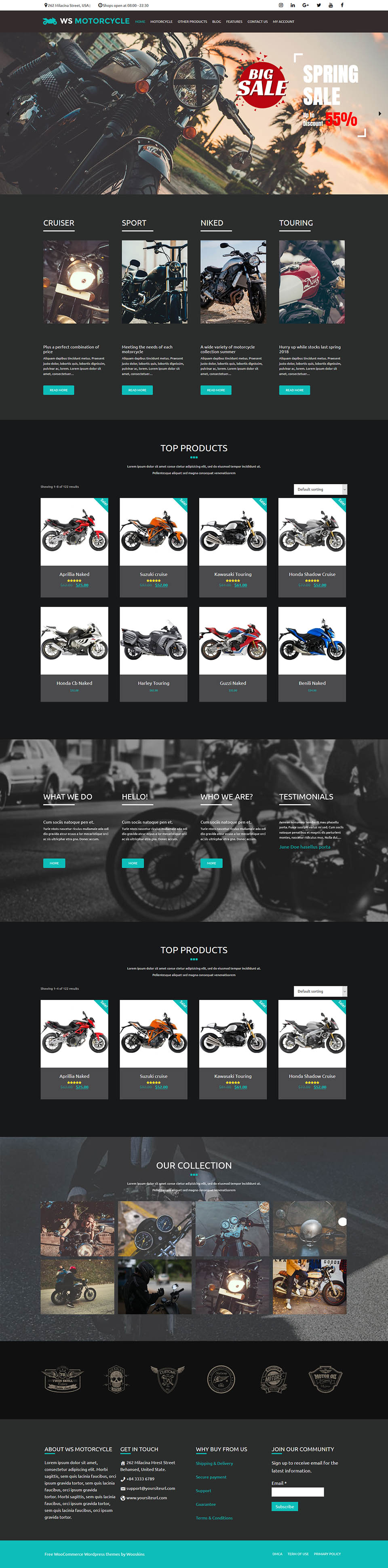 WordPress template WooSkins Motorcycle