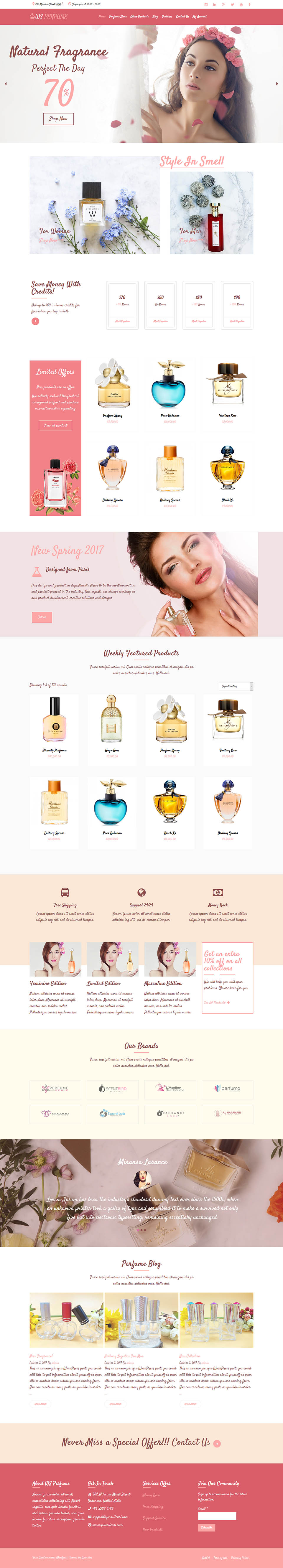 WordPress template WooSkins Perfume