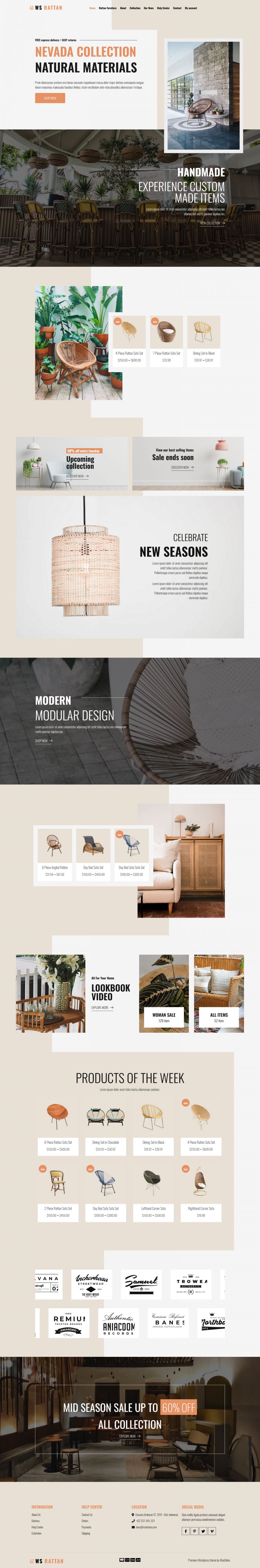 WordPress template WooSkins Rattan