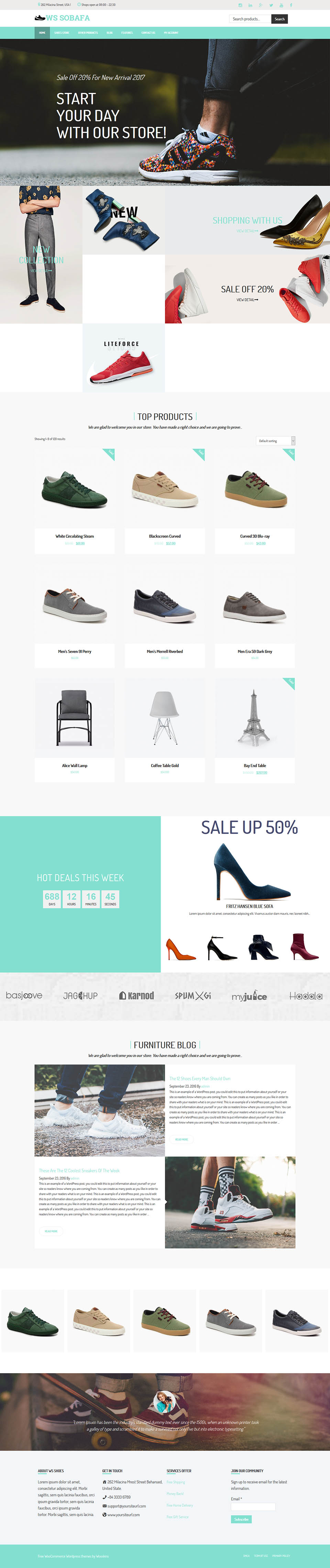 WordPress template WooSkins Sobafa