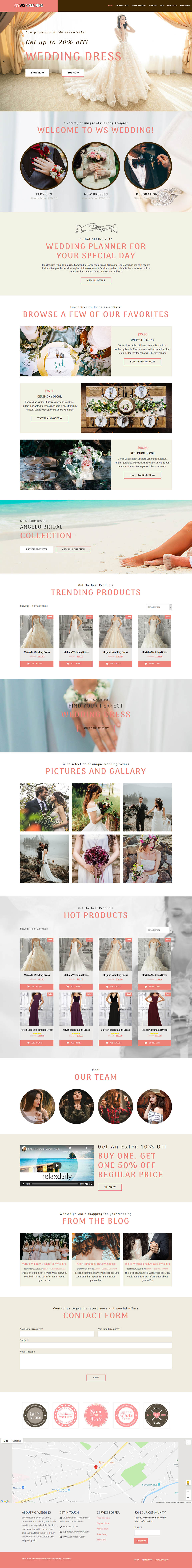 WordPress template WooSkins Wedding
