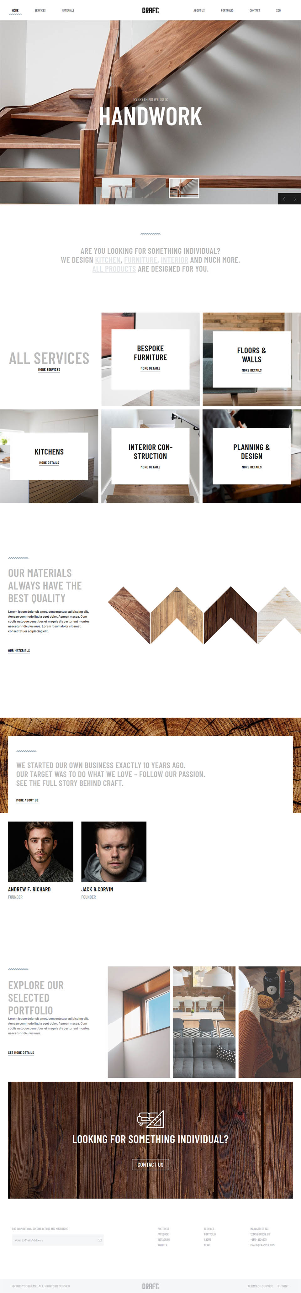 WordPress template YOOtheme Craft