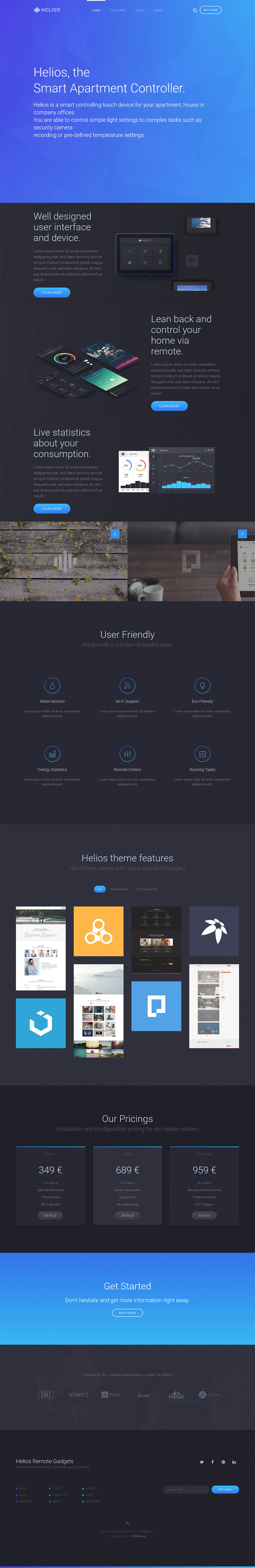 WordPress template YOOtheme Helios