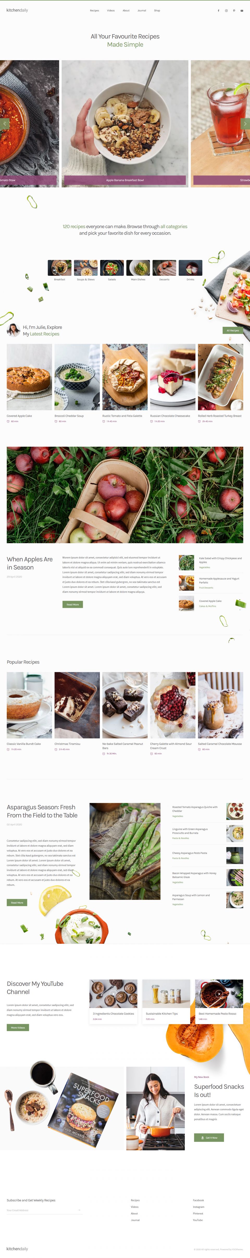 WordPress template YOOtheme Kitchen Daily