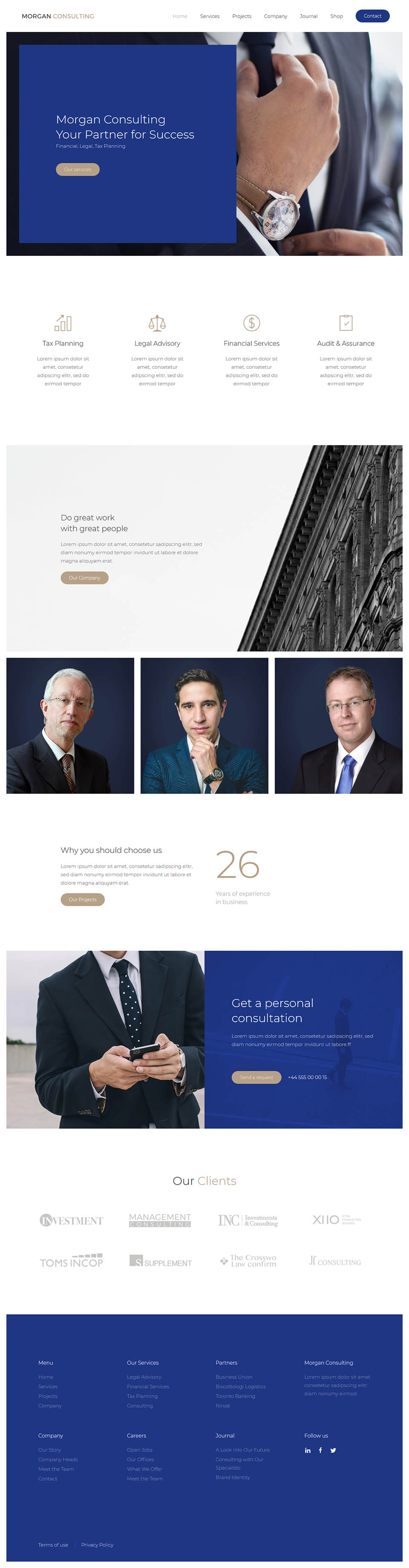 WordPress template YOOtheme Morgan Consulting