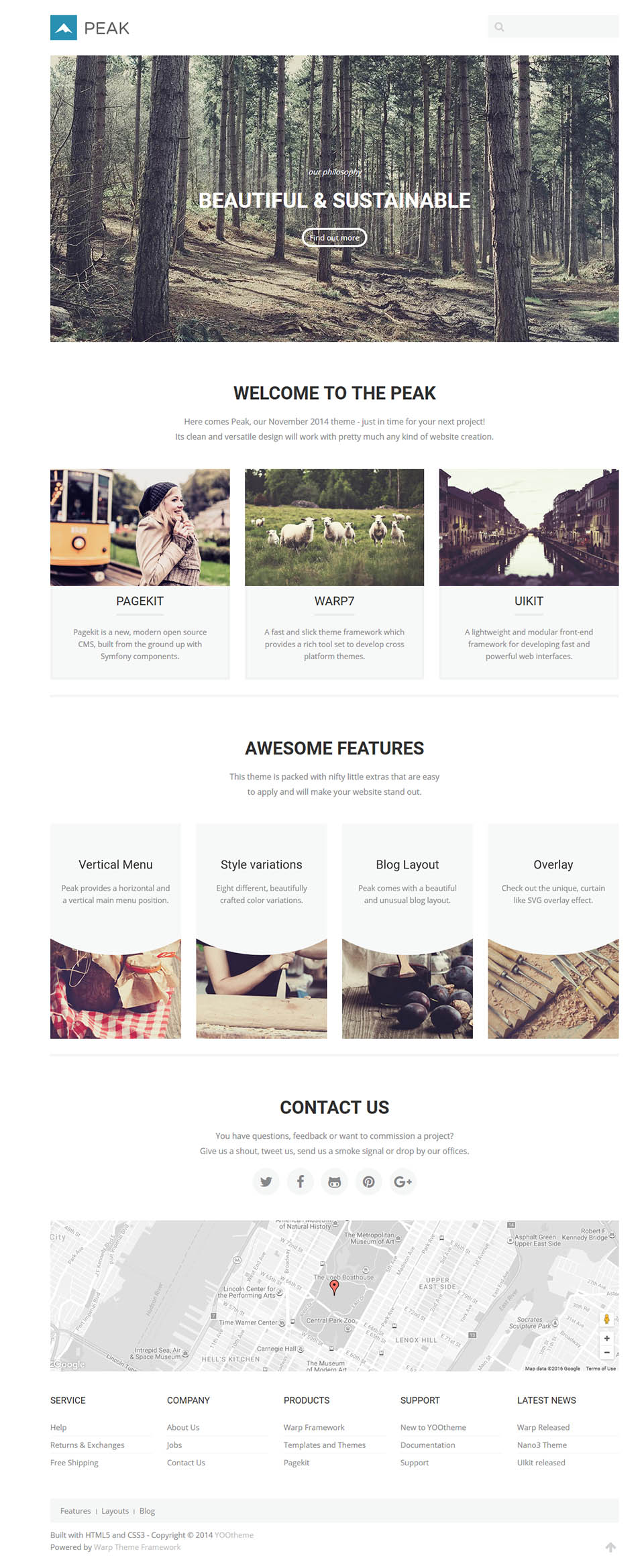 WordPress template YOOtheme Peak