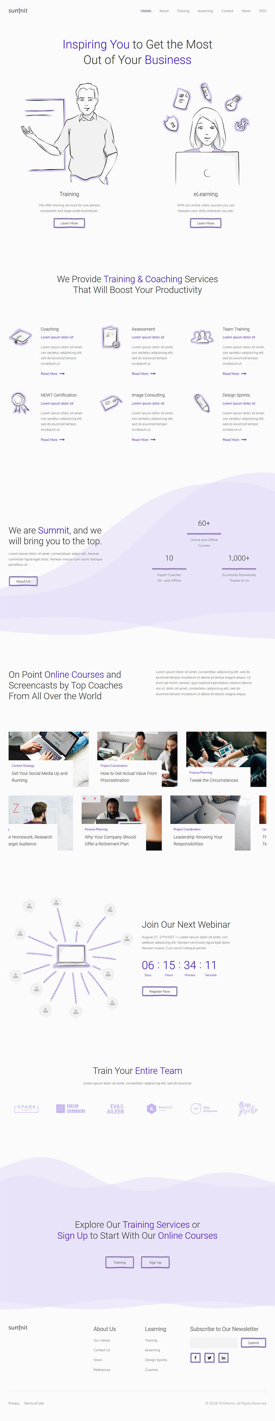 WordPress template YOOtheme Summit