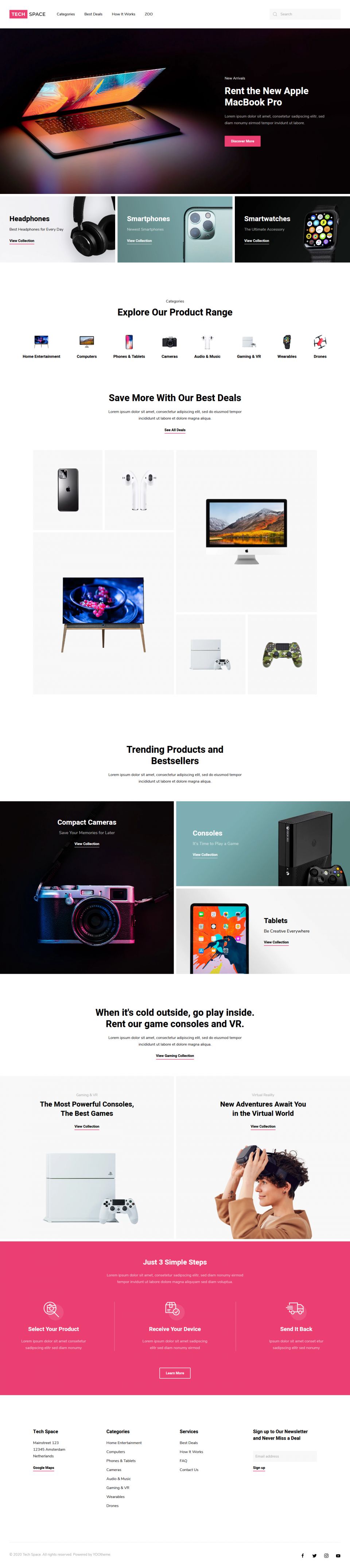 WordPress template YOOtheme Tech Space