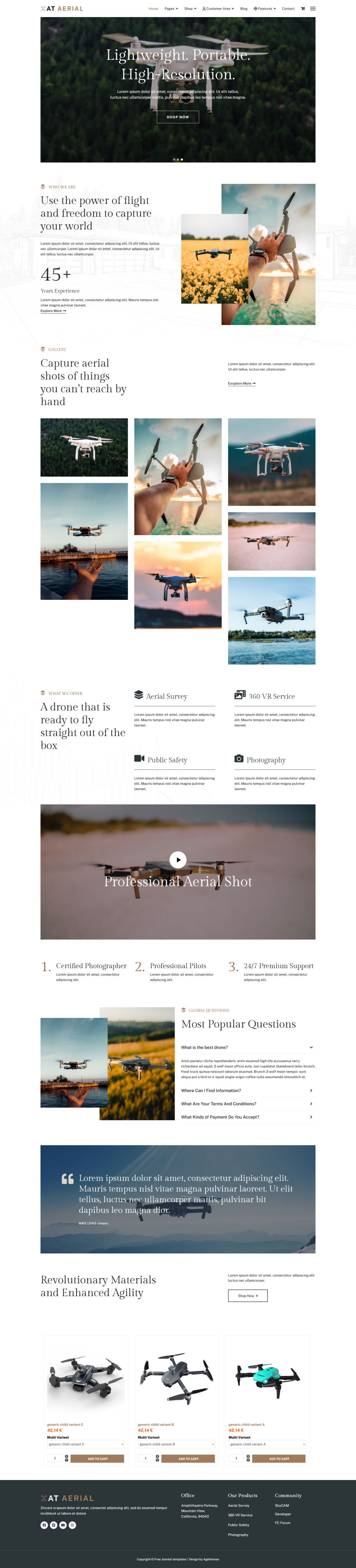 Template AGE Themes Aerial Joomla template AGE Themes Aerial