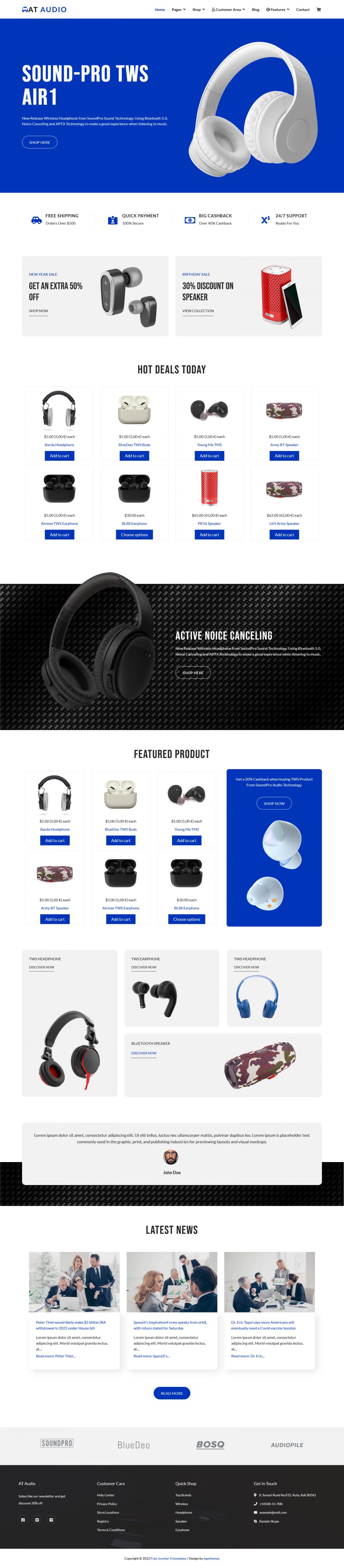 Joomla template AGE Themes Audio