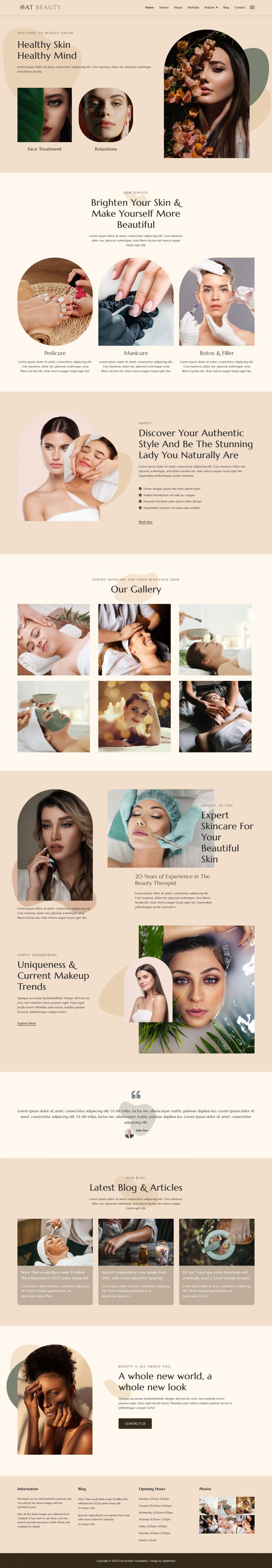 Joomla template AGE Themes Beauty Onepage