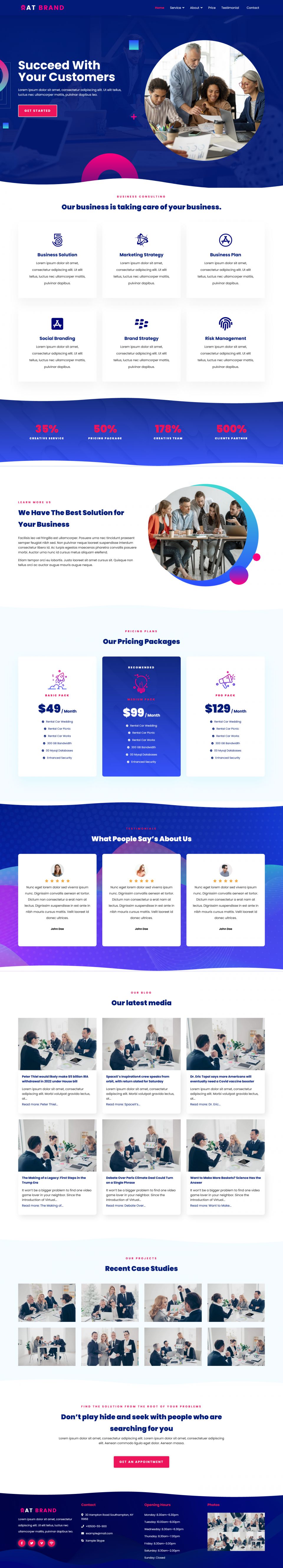 Joomla template AGE Themes Brand Onepage
