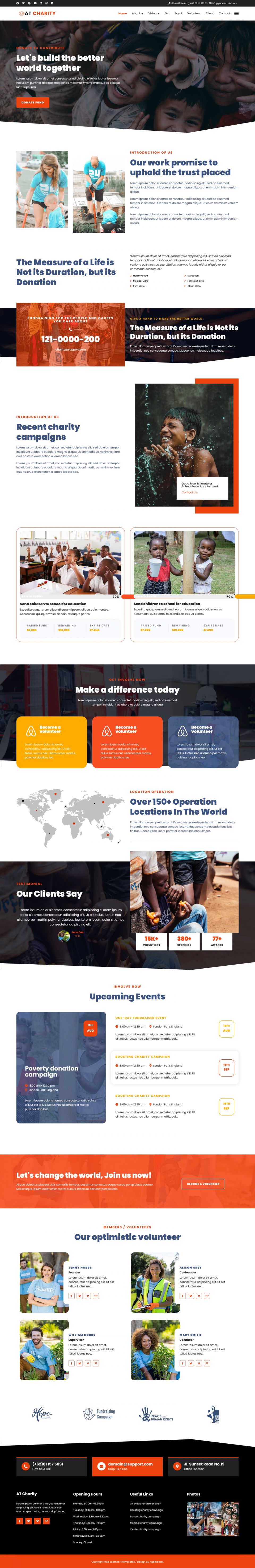 Template AGE Themes Charity Onepage Joomla template AGE Themes Charity Onepage