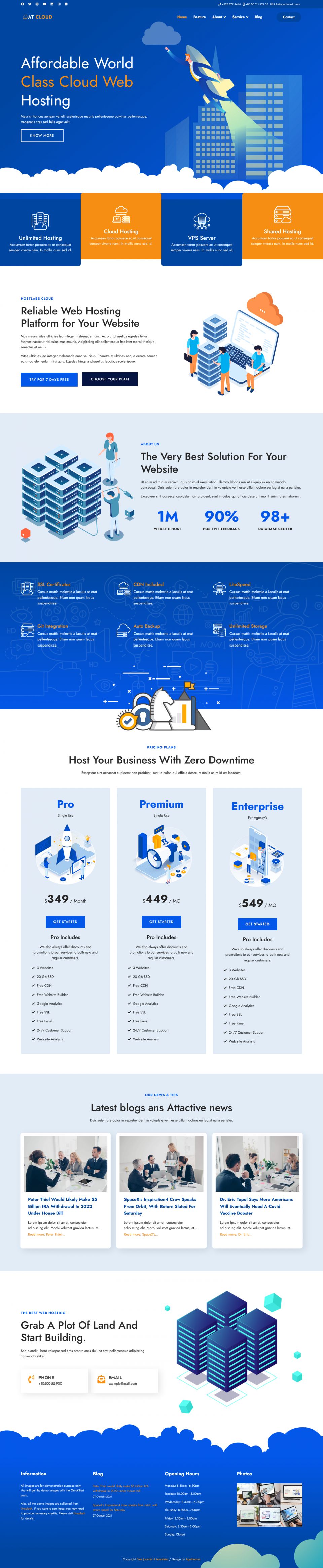 Template AGE Themes Cloud Onepage Joomla template AGE Themes Cloud Onepage