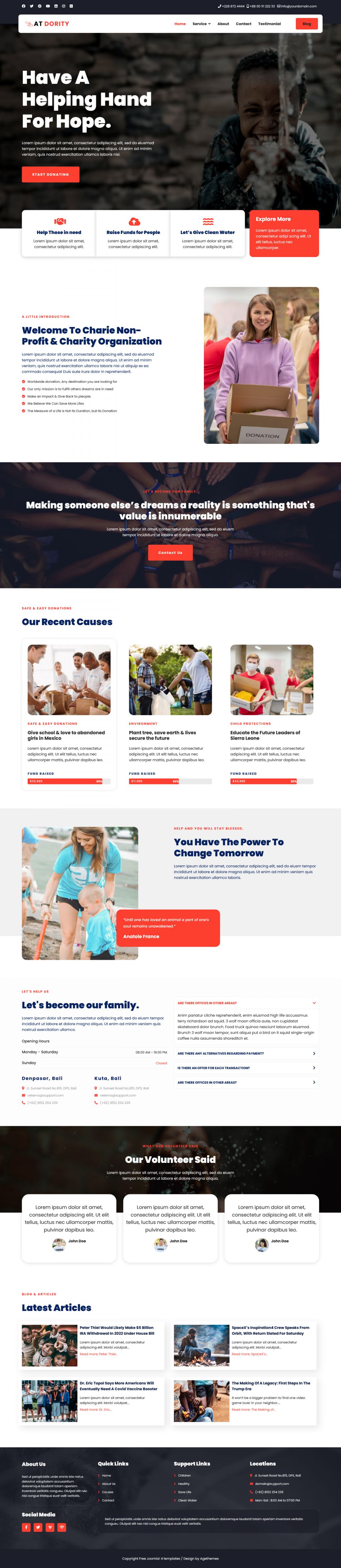Template AGE Themes Dority Onepage Joomla template AGE Themes Dority Onepage