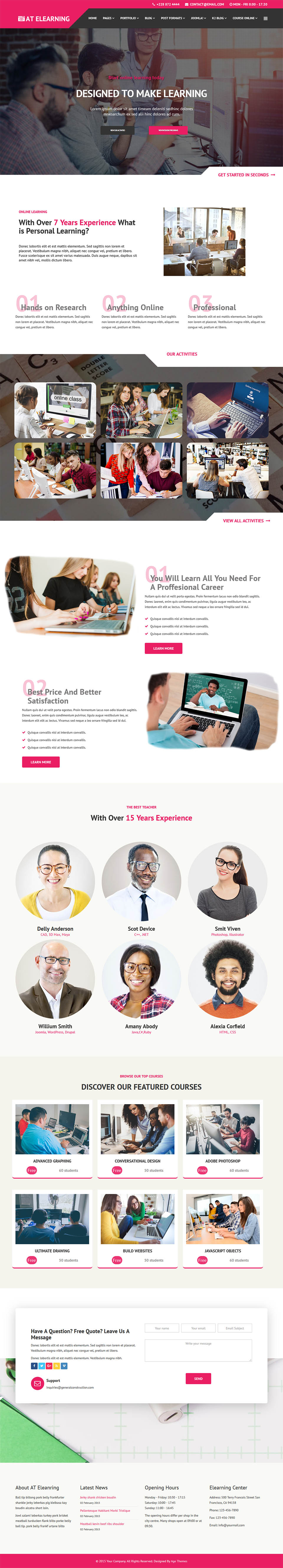 Template AGE Themes Elearning Joomla template AGE Themes Elearning