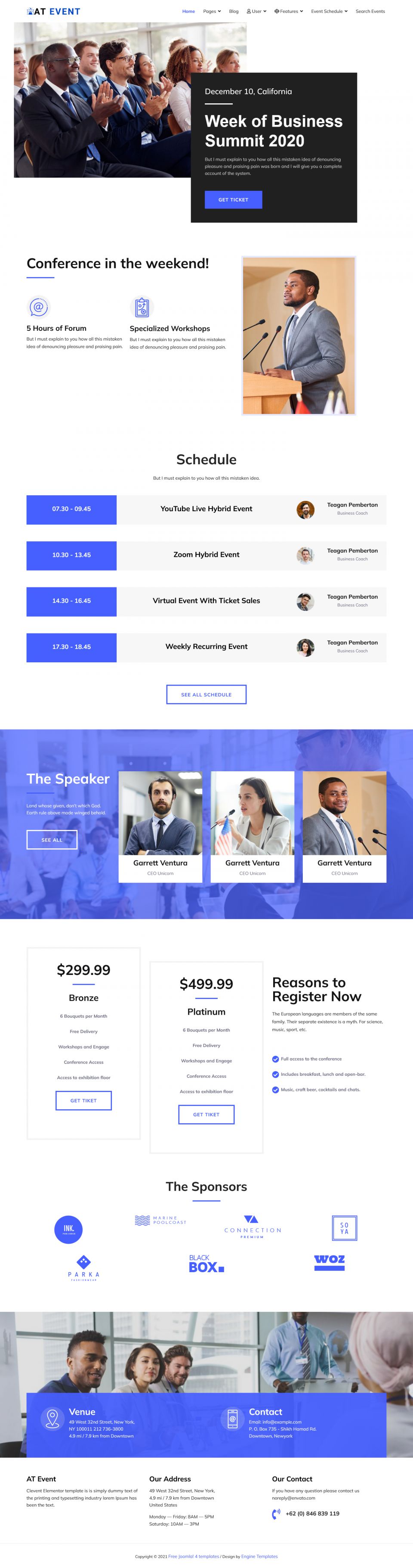 Template AGE Themes Event Joomla template AGE Themes Event