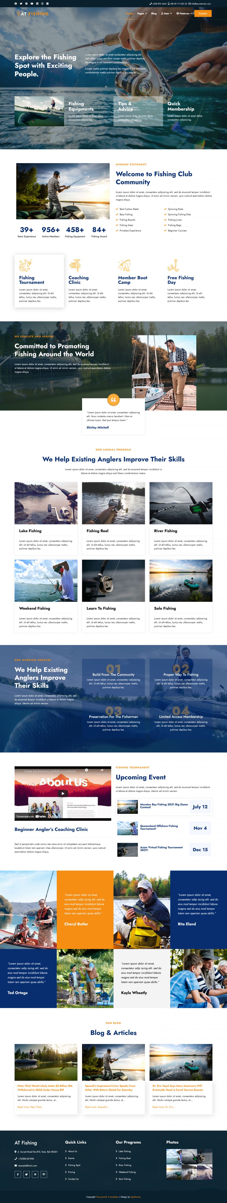 Template AGE Themes Fishing Joomla template AGE Themes Fishing