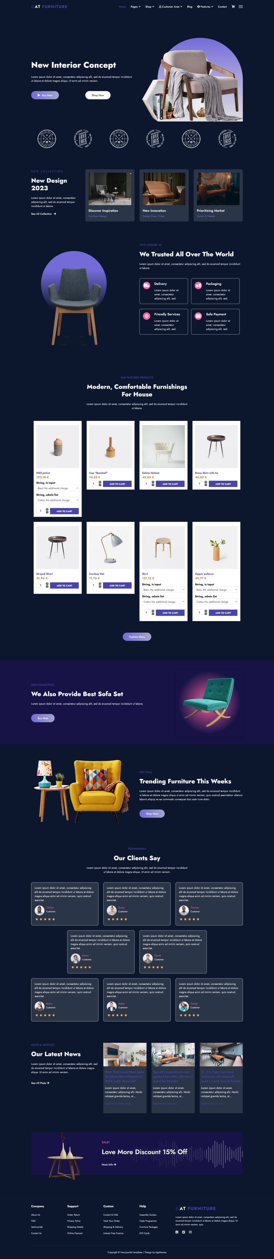 Template AGE Themes Furniture Joomla template AGE Themes Furniture