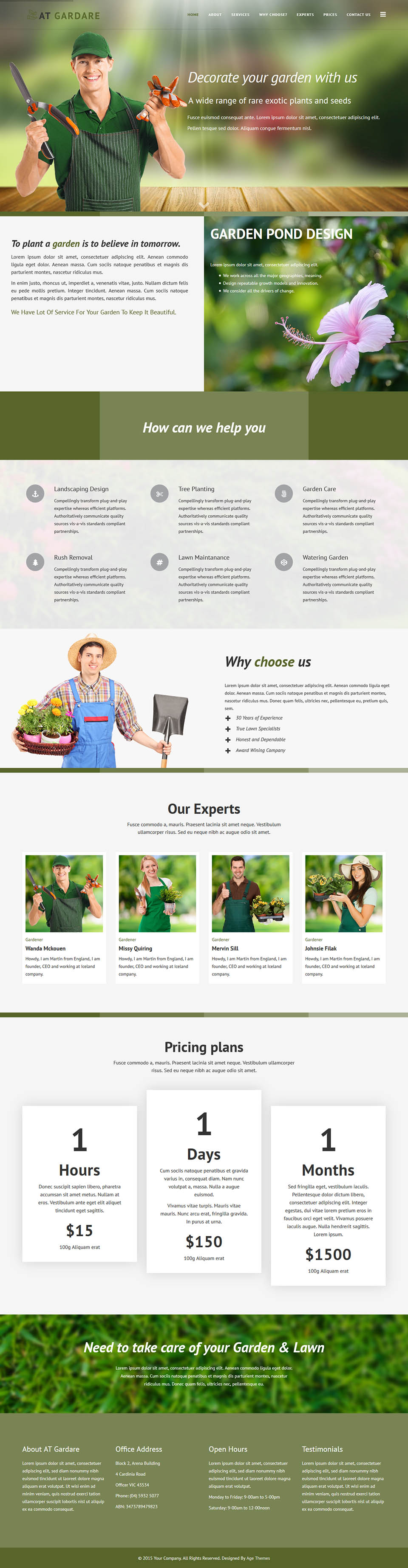 Template AGE Themes Gardare Onepage Joomla template AGE Themes Gardare Onepage
