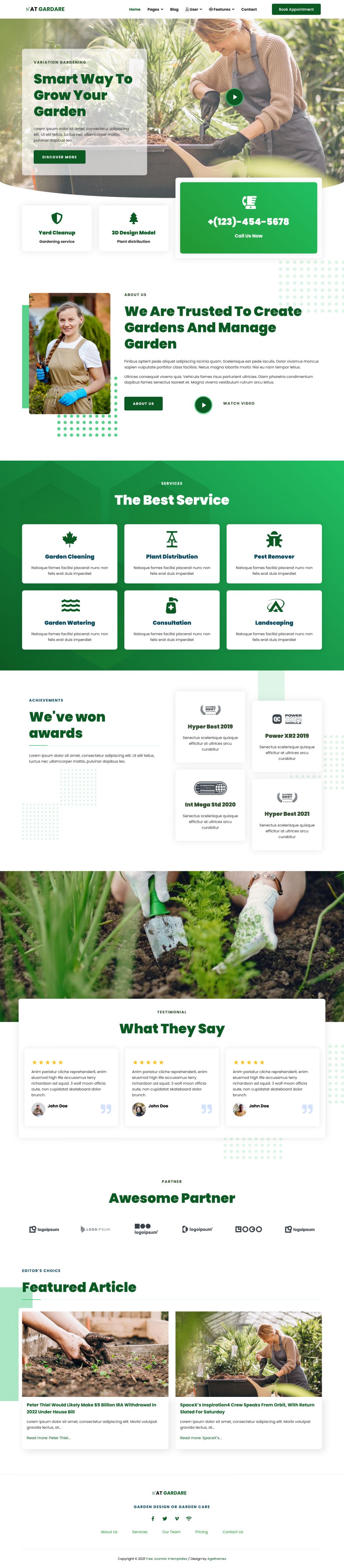 Joomla template AGE Themes Gardare