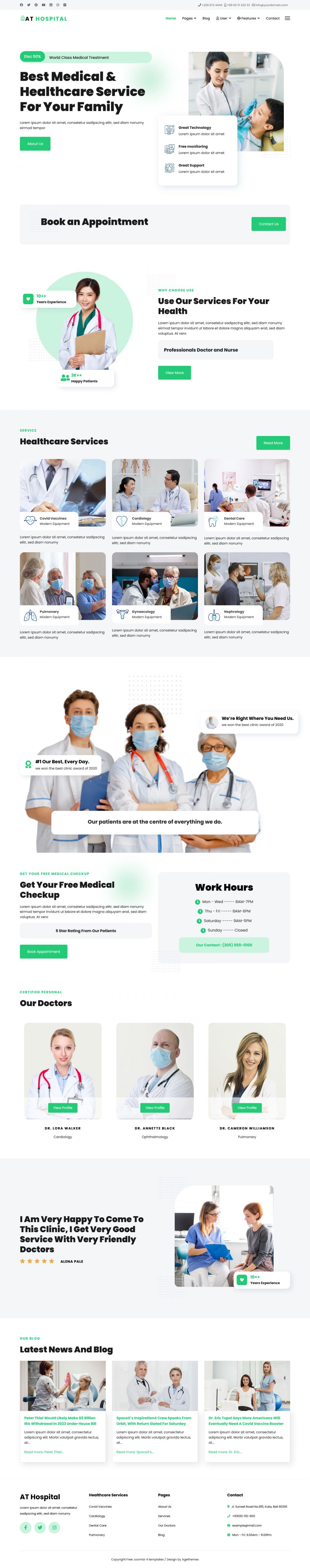 Template AGE Themes Hospital Joomla template AGE Themes Hospital