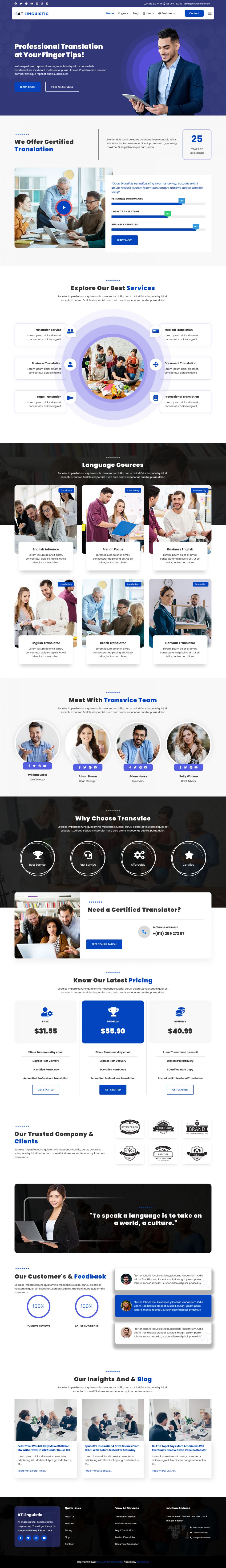 Joomla template AGE Themes Linguistic