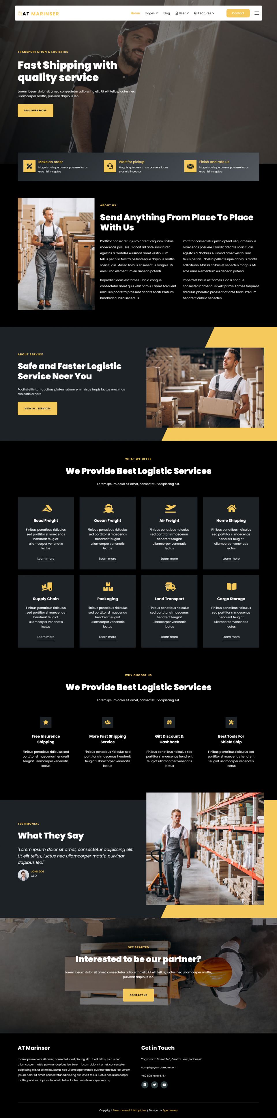 Joomla template AGE Themes Marinser