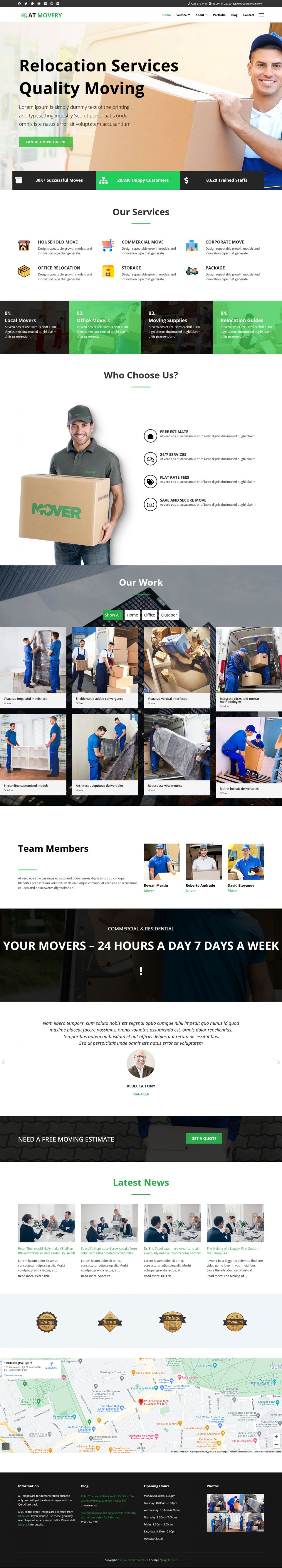 Joomla template AGE Themes Movery Onepage