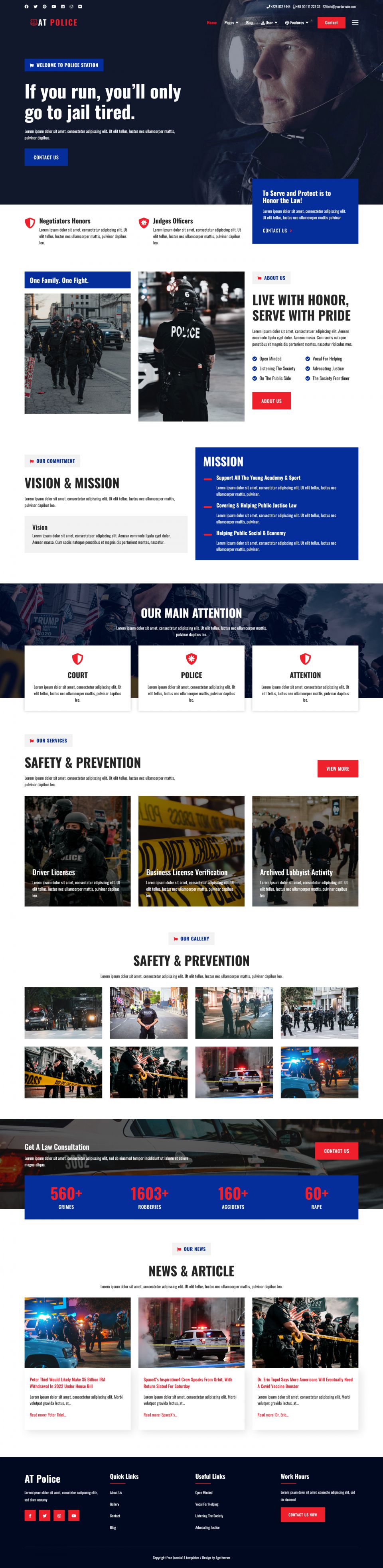 Template AGE Themes Police Joomla template AGE Themes Police