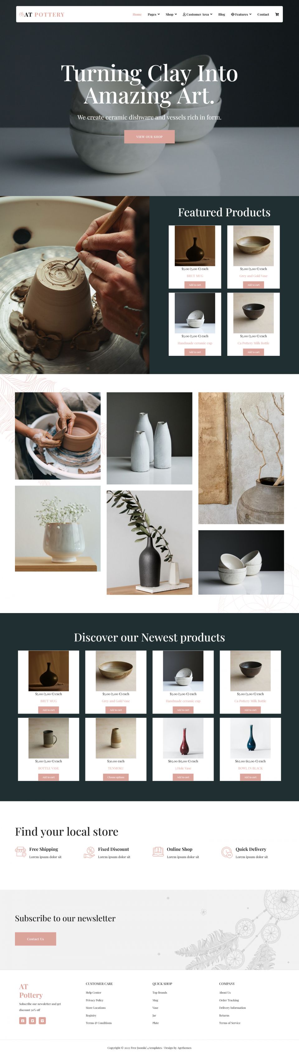 Template AGE Themes Pottery Joomla template AGE Themes Pottery