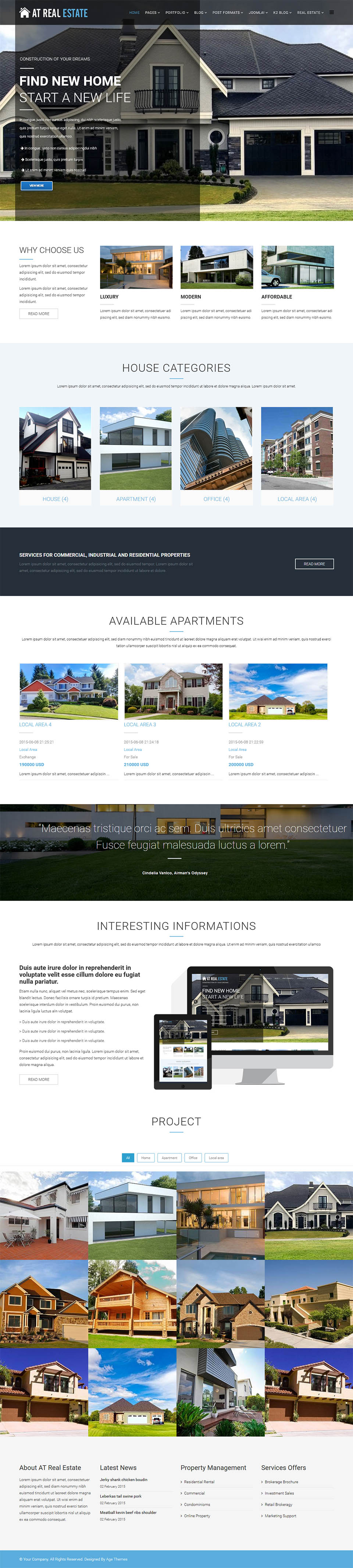 Template AGE Themes Real Estate Joomla template AGE Themes Real Estate
