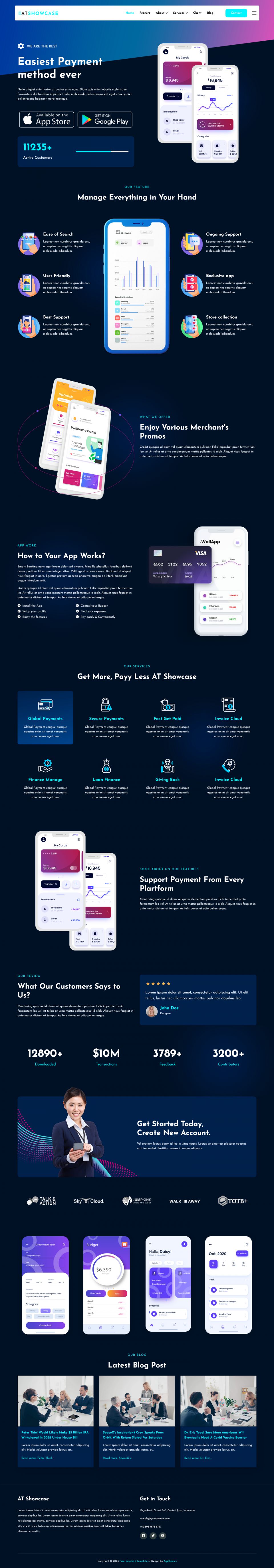 Joomla template AGE Themes Showcase Onepage
