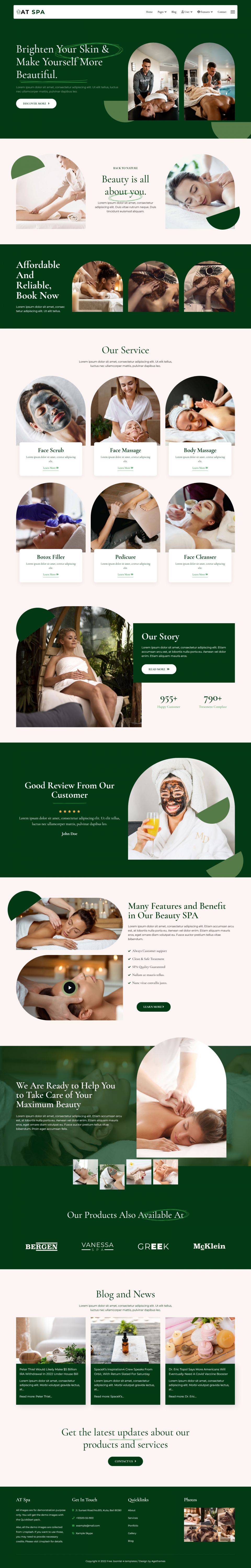 Template AGE Themes Spa Joomla template AGE Themes Spa