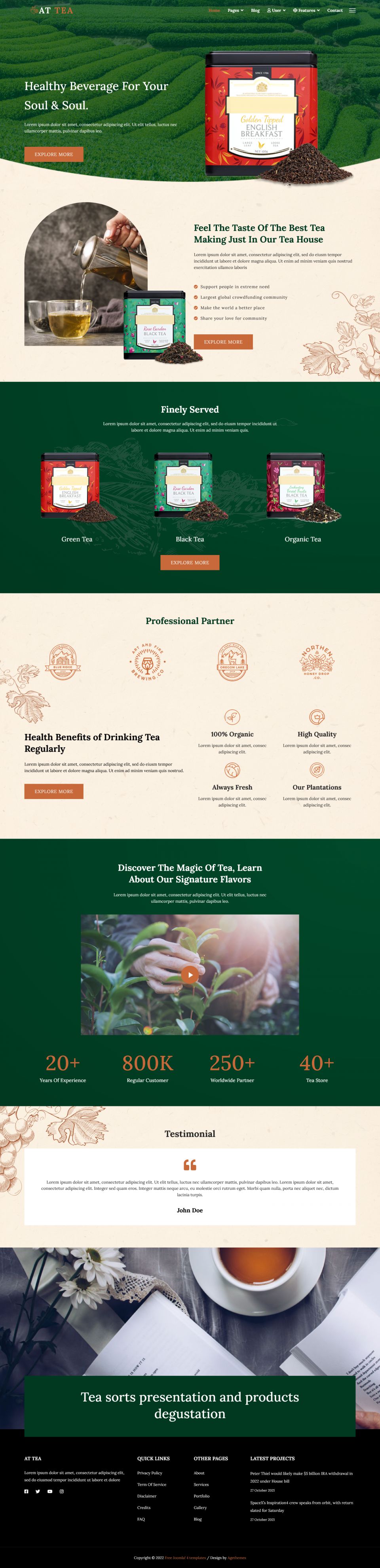 Template AGE Themes Tea Joomla template AGE Themes Tea