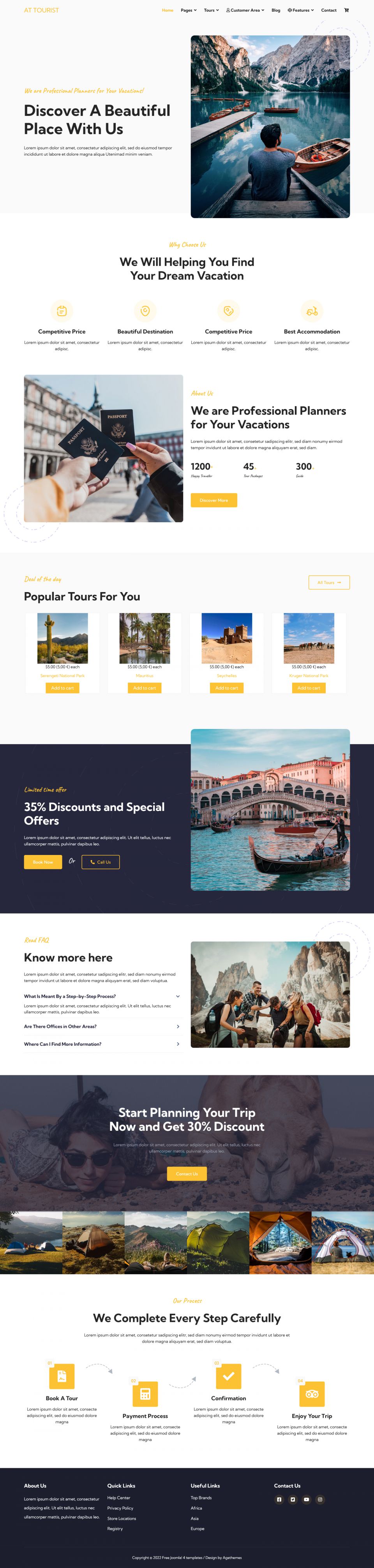 Joomla template AGE Themes Tourist