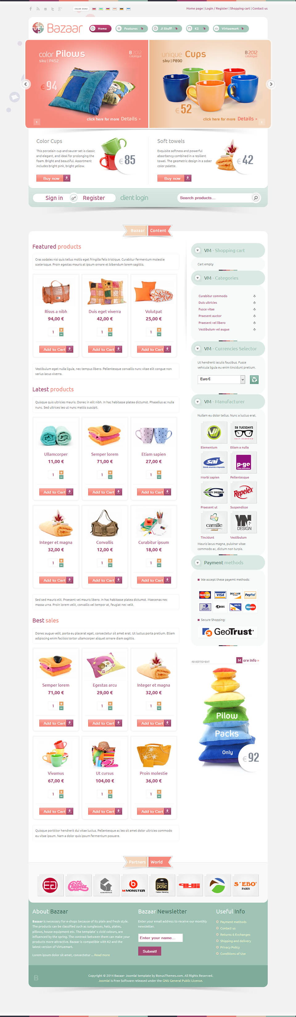 Template BonusThemes Bazaar Joomla template BonusThemes Bazaar