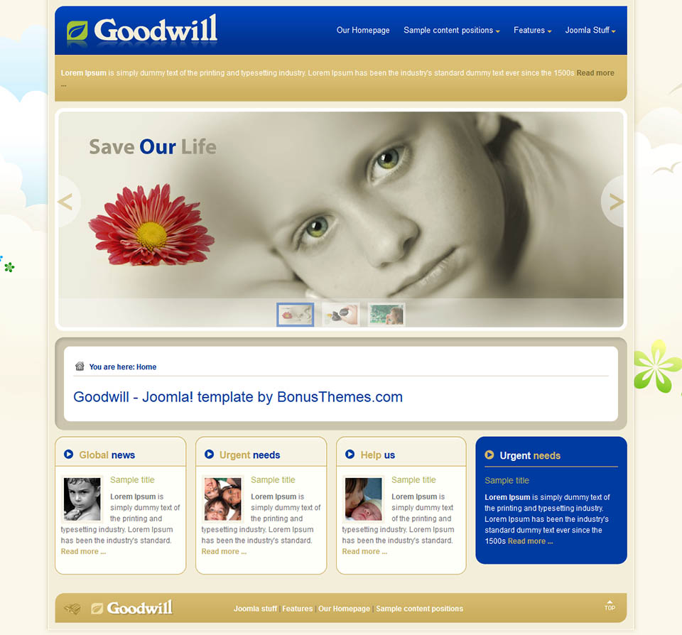 Joomla template BonusThemes GoodWill