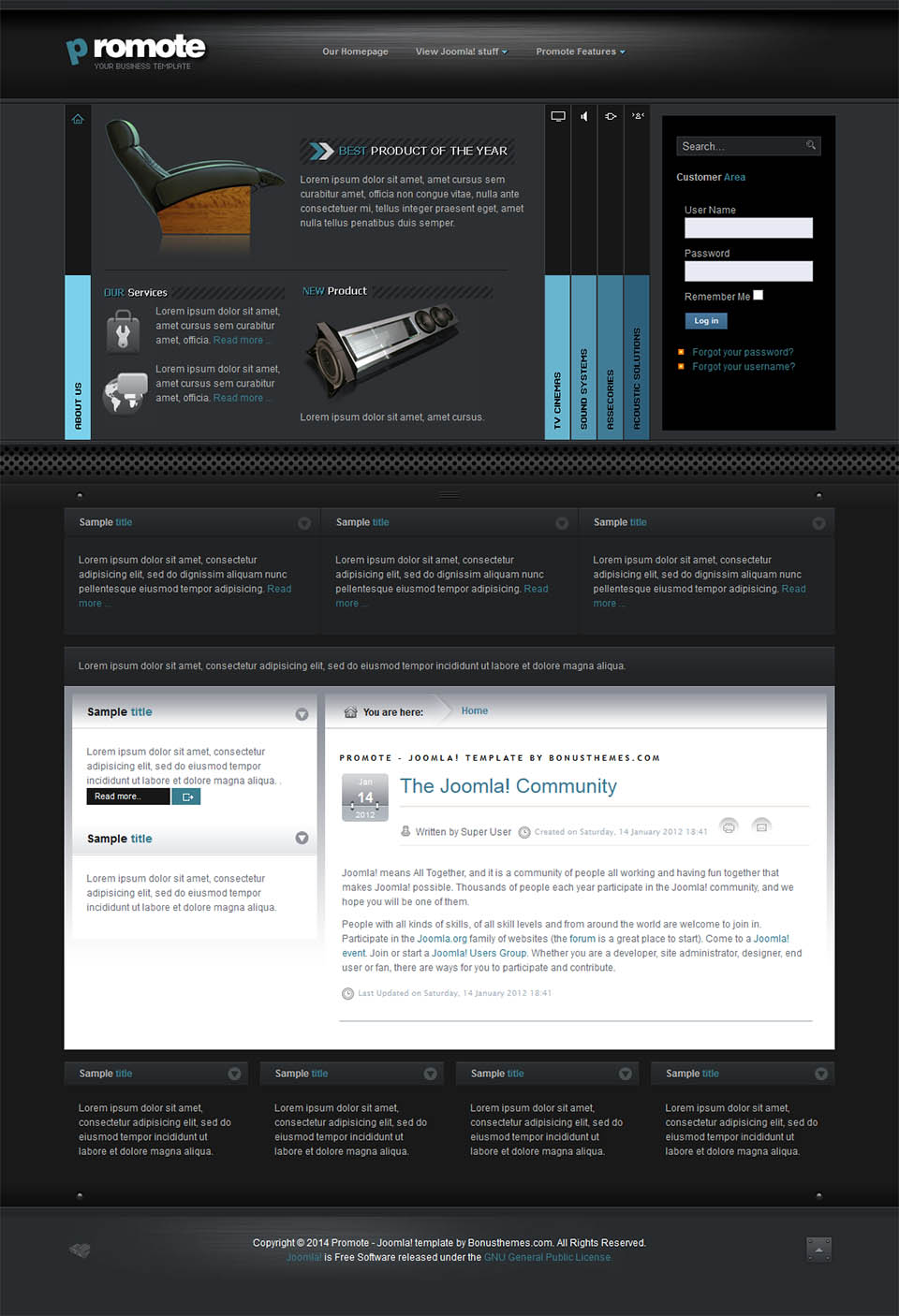 Template BonusThemes Promote Joomla template BonusThemes Promote